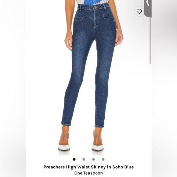 REVOLVE One Teaspoon Preachers High Waist Skinny in Soho Blue - Picture 2 of 10